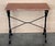 French Solid Cast Iron French Scrolling Bistro Table With Pink Marble Top For Sale - Image 4 of 11