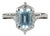 1.5ct Aquamarine & Natural Diamond Ring in Solid 14k Gold – Emerald Cut 8×6mm, Size 6.75 For Sale