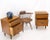 Pair Light American Walnut Two Drawers End Tables Nightstands Cabinets Dowel Leg For Sale - Image 10 of 13