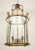 Neoclassical French Neoclassical Gilt Lacquered Brass and Glass Oval Four-Light Lantern For Sale - Image 3 of 11