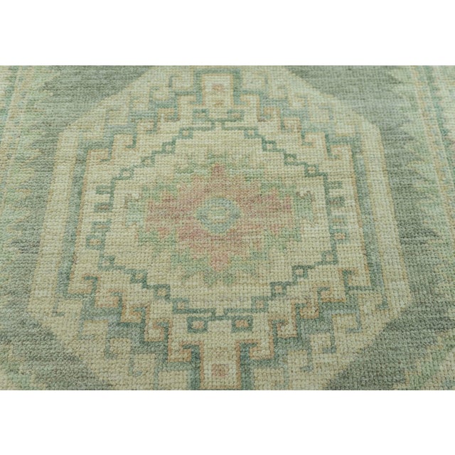 Turkish Turkish Oushak Rug 2'11" x 11'2" #19271 For Sale - Image 3 of 8
