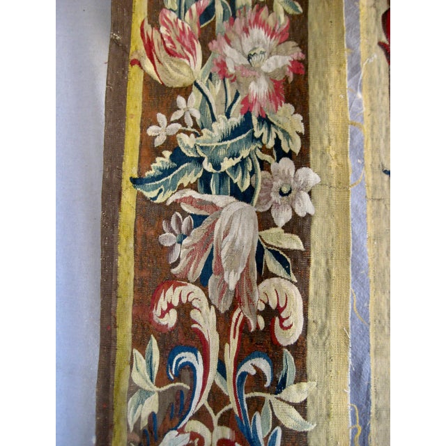 Pair of Brussels Tapestry Borders With Lion Heads, 17th Century For Sale - Image 4 of 12