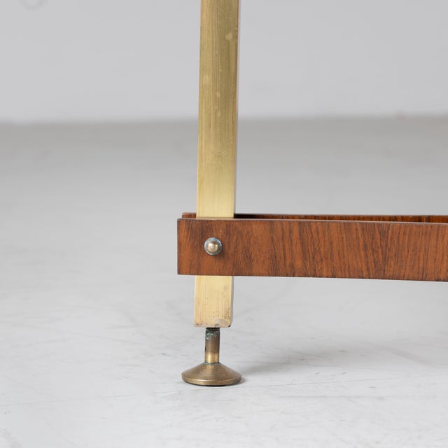 Brown Vintage Oval Wooden Table, 1970 For Sale - Image 8 of 13