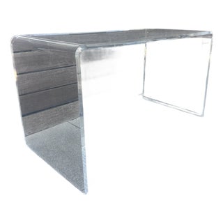 Mid Century Clear Acrylic Desk For Sale