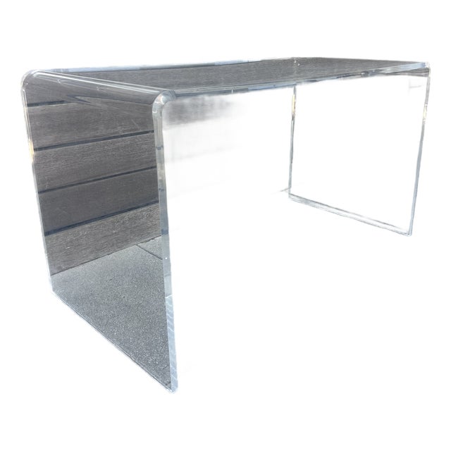 Mid Century Clear Acrylic Desk For Sale