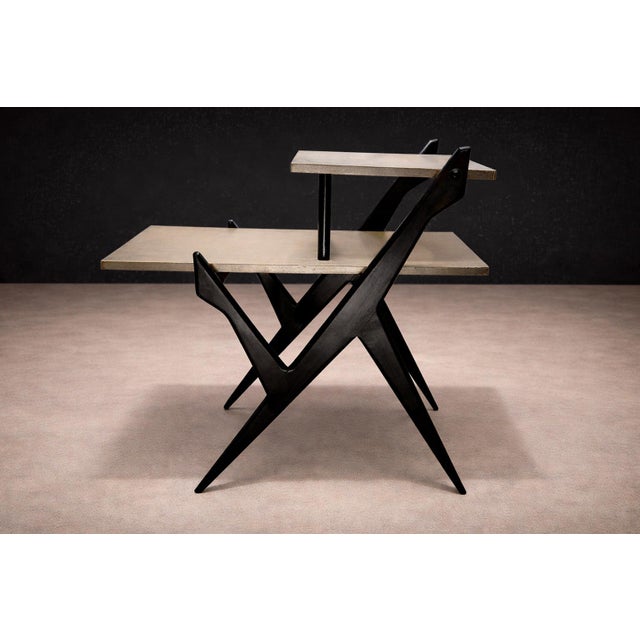 Mid-Century Modern Side Table in Pau Marfim Hardwood & Formica, Unknown, 1950s For Sale - Image 3 of 7