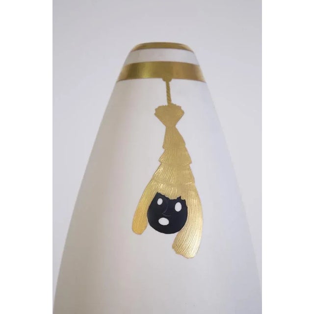 Vase in Pure Gold and Porcelain by Arrigo Finzi, 1950s For Sale - Image 6 of 10