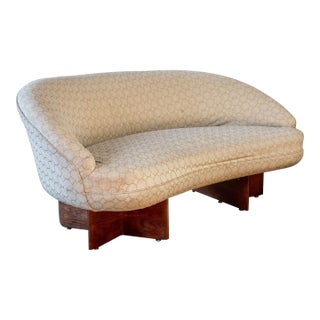 1950s Vladimir Kagan for Kagan-Dreyfuss Inc Walnut Sofa For Sale