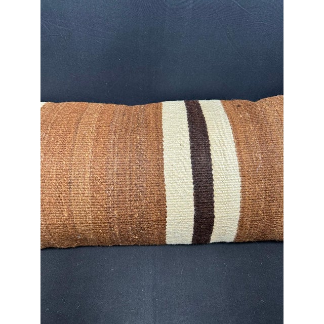 Contemporary Turkish Hemp Pillow Cushion Natural Beige Brown Cushion Cover 14"x40" For Sale - Image 3 of 4
