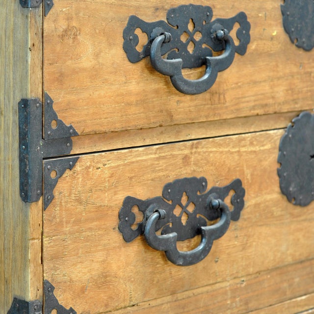 Japanese Tansu Chest of Drawers, 1870 For Sale - Image 9 of 16