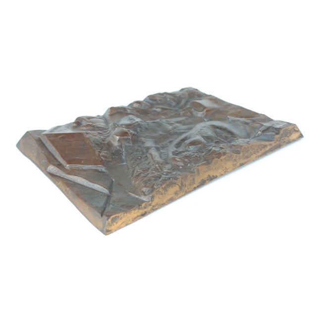 Bronze Weinlese Relief from Maria Kincses, 1977 For Sale - Image 4 of 8
