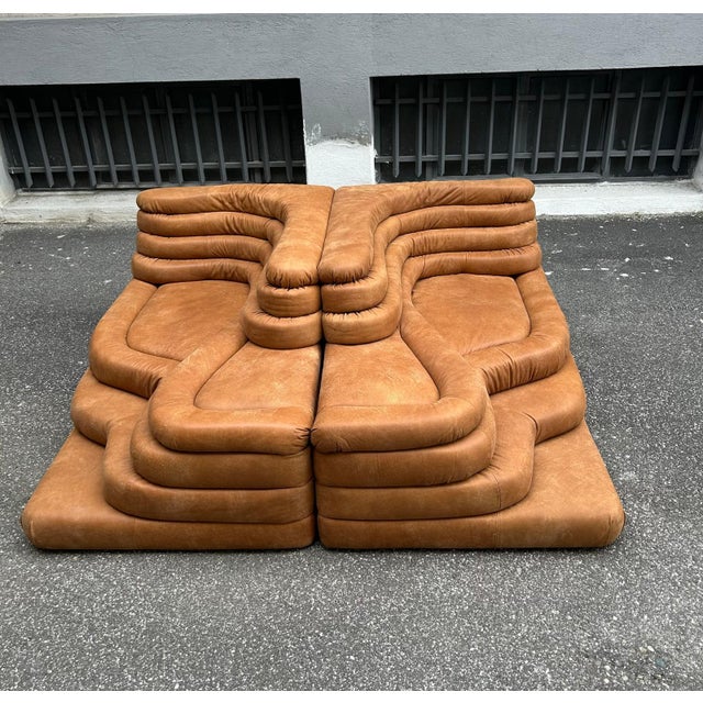Modern Model DS1025 Modular Sofa in Brown Leather by Ubald Klug for de Sede, 2000s For Sale - Image 11 of 18