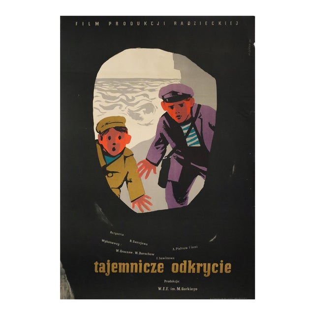 1954 Polish Movie Poster - Tajemnicze Odkrycie - Wiktor Gorka For Sale
