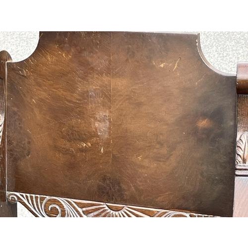 Empire French Mahogany Library Armchairs, Set of 2 For Sale - Image 9 of 11
