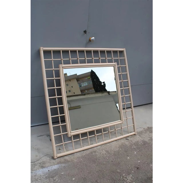 Large Square Mirror from Vivai del Sud Italia, 1970s For Sale - Image 10 of 13