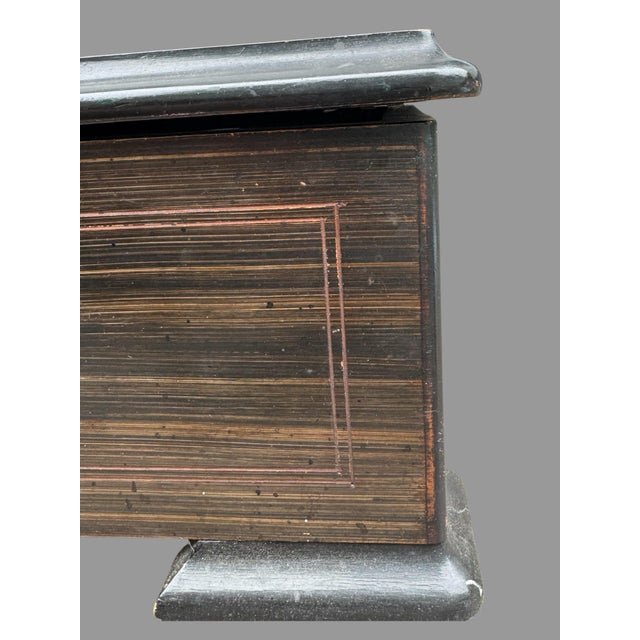 Brown Antique Victorian Inlay Swiss 12 Tune 28" Cylinder Music Box For Sale - Image 8 of 12