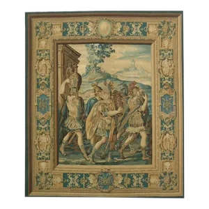 Vintage Tapestry Depicting Soliders of War