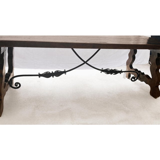 19th Century Spanish Trestle Dining Table For Sale - Image 4 of 8
