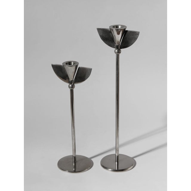 1980s Vintage Tall Candleholders with Wings, 1980, Set of 2 For Sale - Image 5 of 6