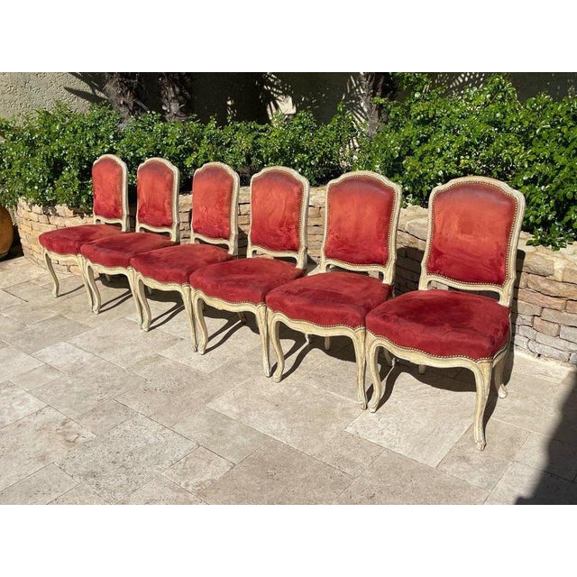 Period: 19th century Style: Louis 15th - Transition Condition: Condition of use Material: Painted wood Very pretty set of...