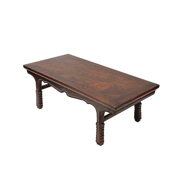 15" Brown Wood Rectangular Carving Legs Display Stand Riser For Sale - Image 4 of 7