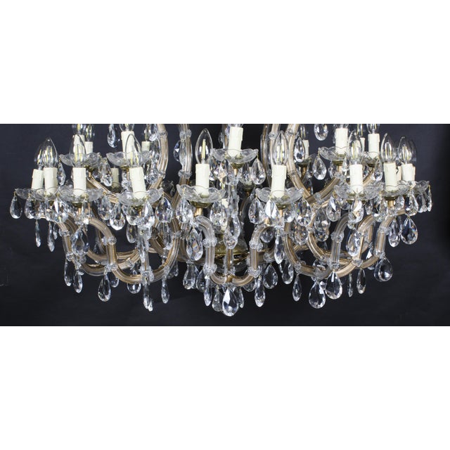 1920s Antique English 41 Light Ballroom Crystal Chandelier, 1920s For Sale - Image 5 of 13