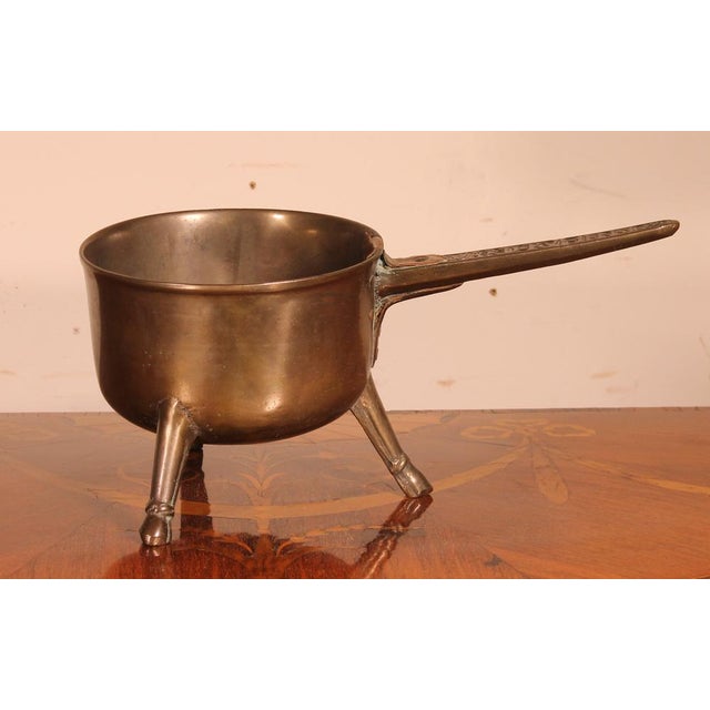 17th Century Tripod Apothecary Skillet from the Ward Rvmens Family, 1698 For Sale - Image 10 of 10