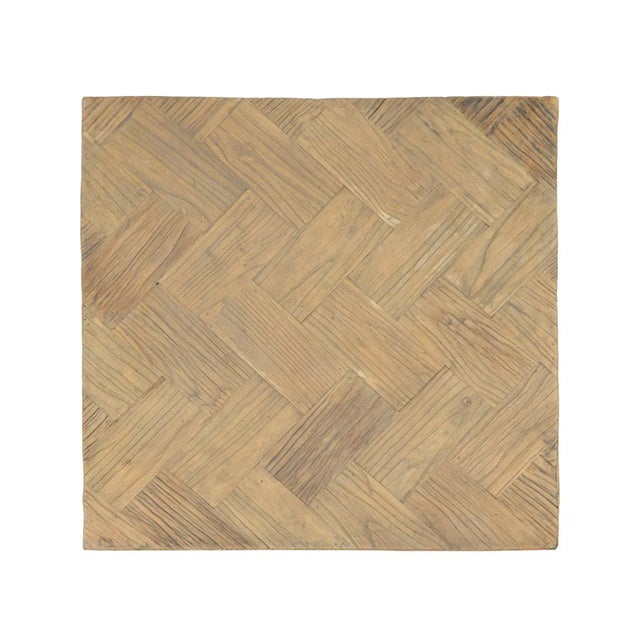 Salvaged Chevron Cube End Table For Sale - Image 10 of 12