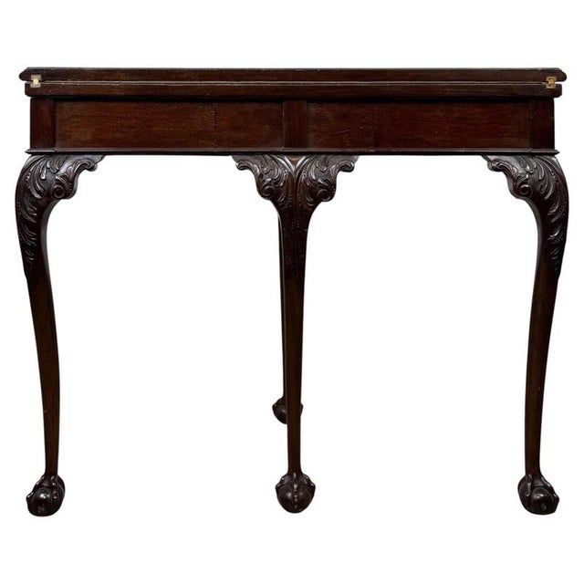 20th Century Edwardian English Mahogany Demi-Lune Card Table, 1890s For Sale - Image 9 of 13