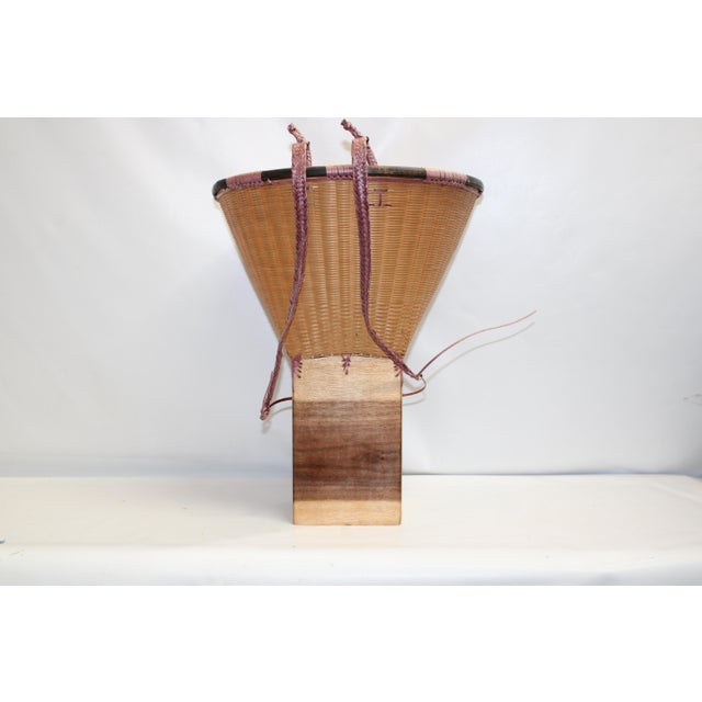Vintage Wicker Harvest Backpack For Sale - Image 4 of 14