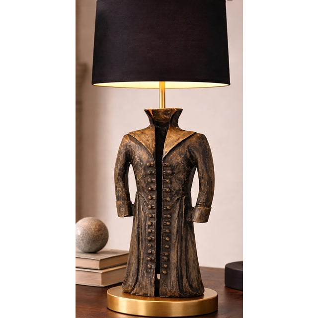 Bronze Coat Table Lamps with Brass Bases from Justfurnituress SRL, Set of 2 For Sale - Image 13 of 15
