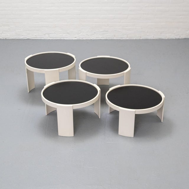 Large Vintage 780/783 Nesting Tables by Gianfranco Frattini for Cassina, 1970s, Set of 4 For Sale - Image 9 of 14
