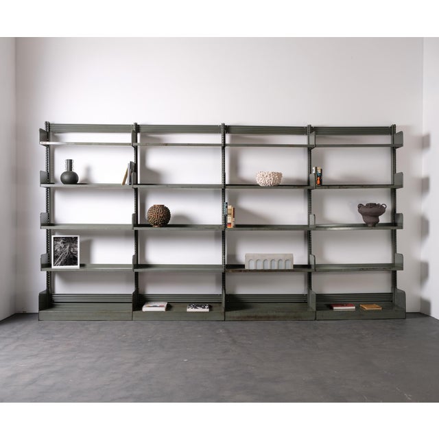 Large Industrial Library Bookcase, 1960s For Sale - Image 17 of 17