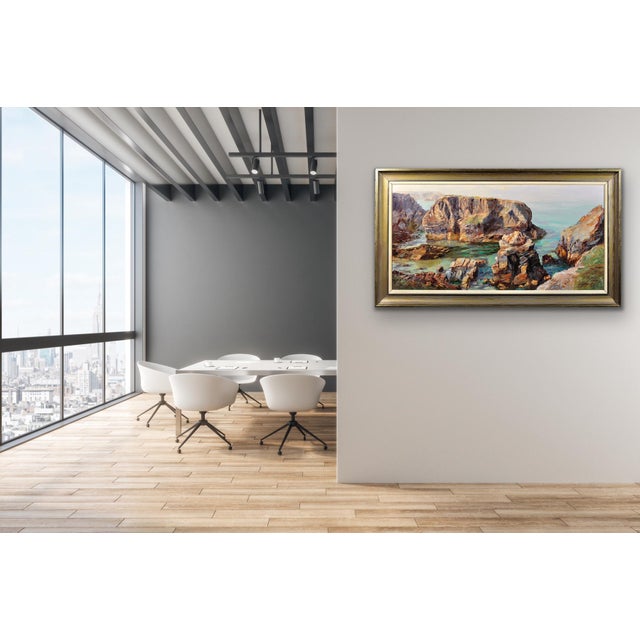 Nancy Bailey, Low Tide on the Minnows, Cornwall, 1972, Impasto Oil Painting, Framed For Sale - Image 16 of 17