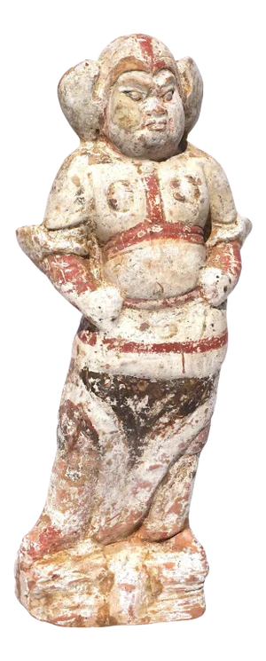 Tang Dynasty Pottery Lokapala Tomb Figure