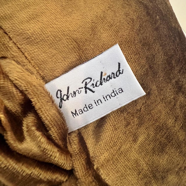 John-Richard Metallic Bullion Emboidered Brown Velvet Throw Pillows - Pair For Sale - Image 12 of 18
