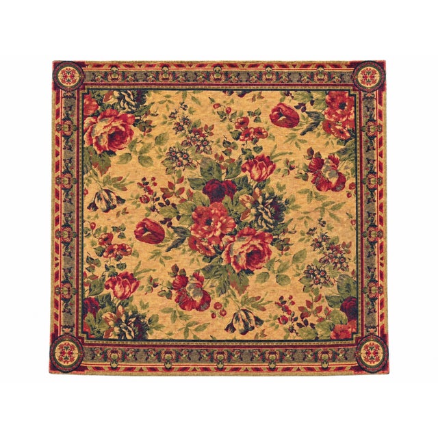 A beautifully decorative&nbsp;Italian Aubusson and Savonnerie-inspired floral tapestry by Society, Collezione Tappeti,...