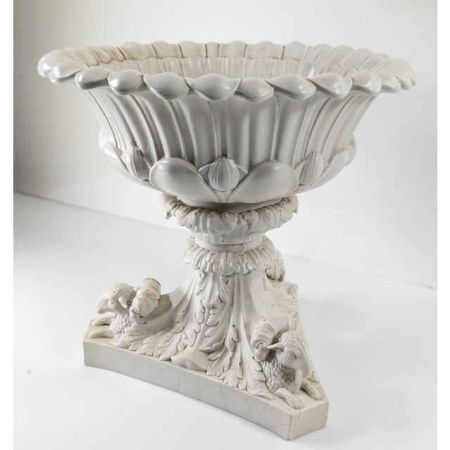 We are selling this very attractive centerpiece bowl. This European bowl has great form with great white surface. The...