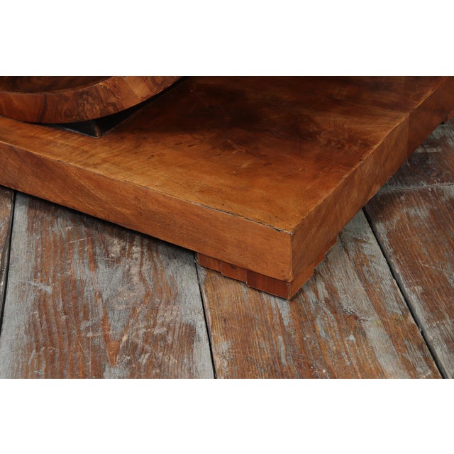 Art Deco French U-Base Dining Table in Burr Walnut, 1930s For Sale - Image 9 of 15