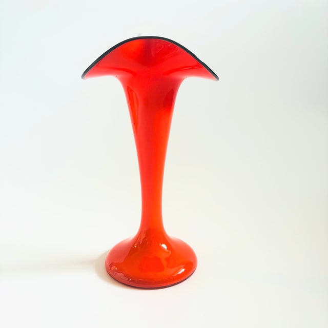 Mid-Century Modern Art Deco Franz Welz Tango Art Glass Vase For Sale - Image 3 of 11