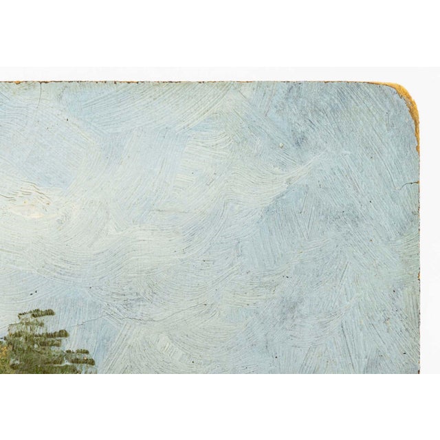 Early 20th Century Dutch School River Landscape Oil on Panel For Sale - Image 5 of 6