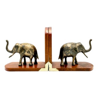 Mid-Century Bookend with Elephant, 1960s, Set of 2 For Sale