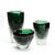 Emerald Hand Blown Murano Frozen Vase in Emerald Green Small For Sale - Image 8 of 8