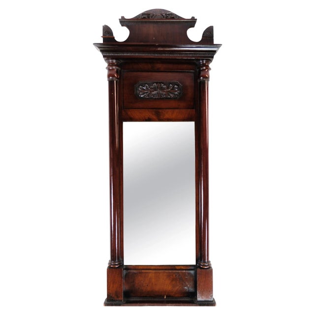 Antique Empire Mahogany Mirror, 1840s For Sale - Image 10 of 10
