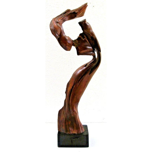 1970s 1970s Costa Rican Henry Villalobos Cypress Wood Abstract Sculpture Titled Ceremony For Sale - Image 5 of 14
