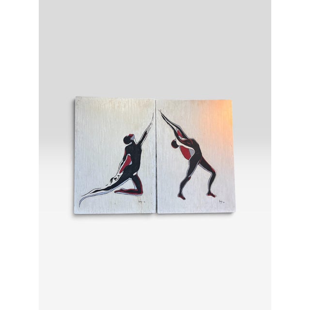 1980s 1988 “The Black Ballerina” Signed Henry Original Oil Paintings — Pair For Sale - Image 5 of 11