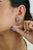 Pink 6.32ct Cabochon Turquoise Pink Sapphire & Diamond Floral Stud Earrings 14k Gold- A Pair For Sale - Image 8 of 13