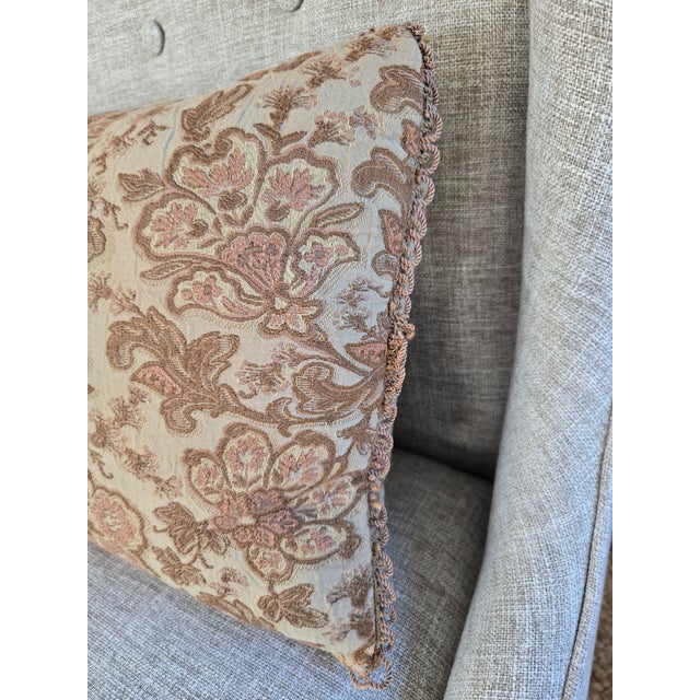 Vintage Victorian Brocade Pillow, Hand-Stitched With Feather Down For Sale - Image 14 of 17