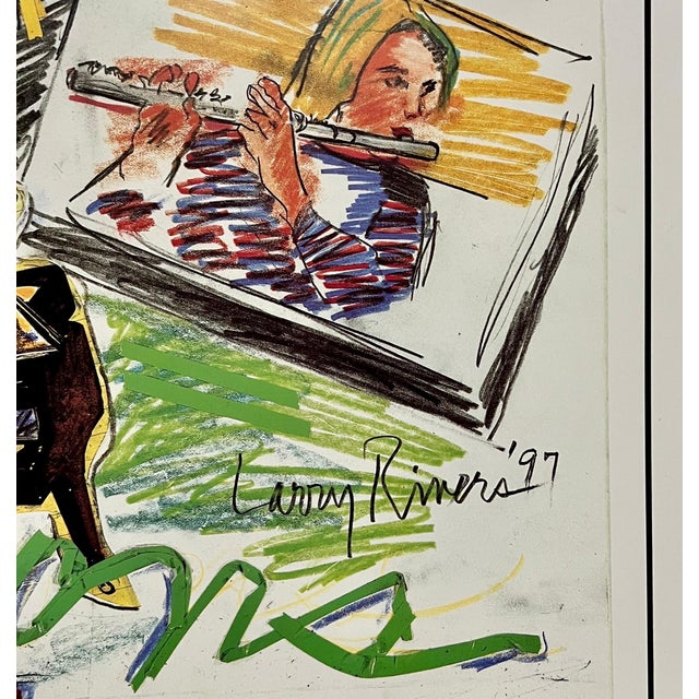 1990s Larry Rivers, Vintage Pop Art 1997 Offset Lithograph Larry Rivers Music Poster Hamptons NY, 1997 For Sale - Image 5 of 8