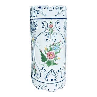 1970s Porcelain Umbrella Stand For Sale